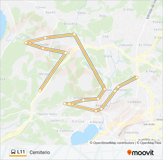 L11 Bus Line Map