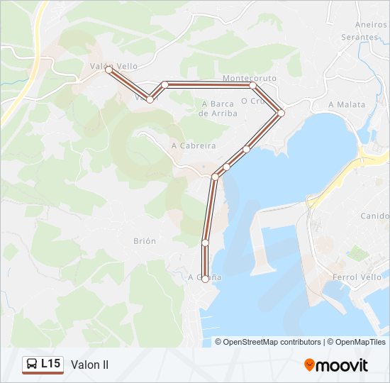 L15 bus Line Map