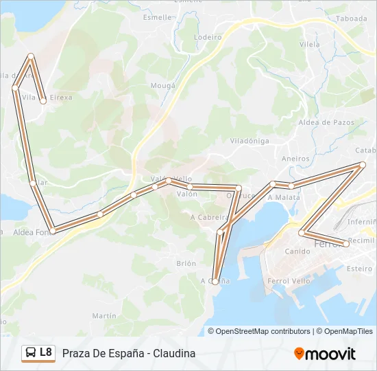 L8 Bus Line Map