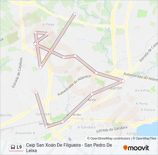 L9 Bus Line Map
