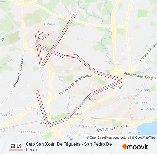 L9 bus Mapa de línia