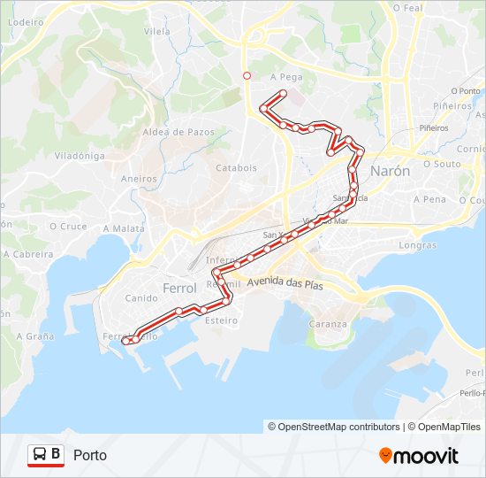 B bus Mapa de línia