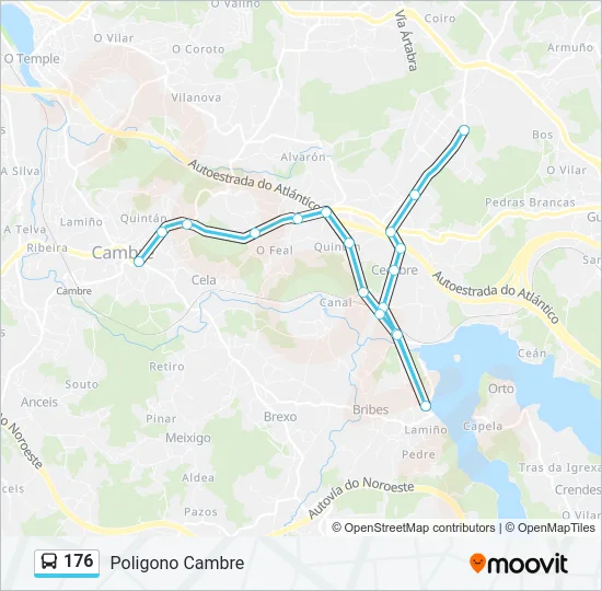 176 Bus Line Map