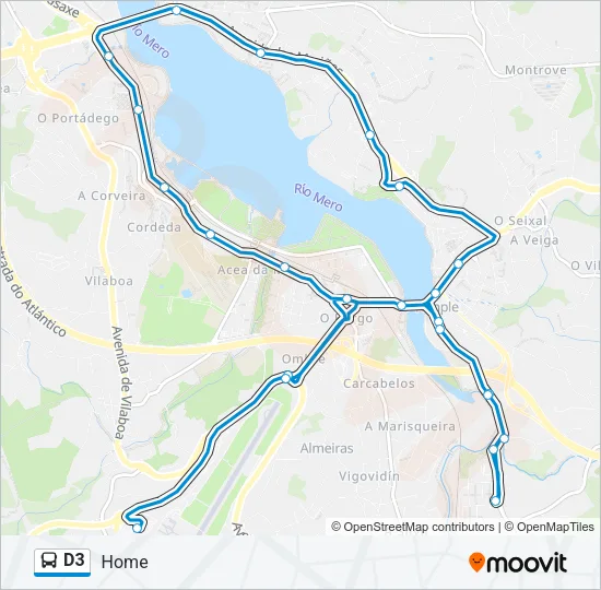D3 Bus Line Map
