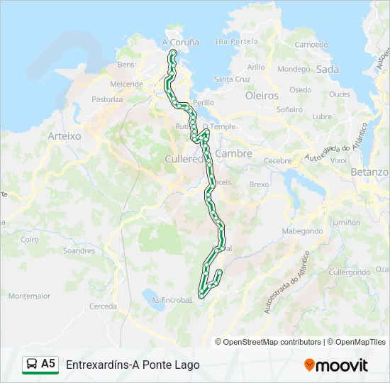 A5 Bus Line Map
