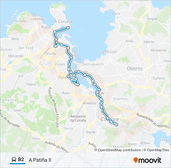 B2 Bus Line Map