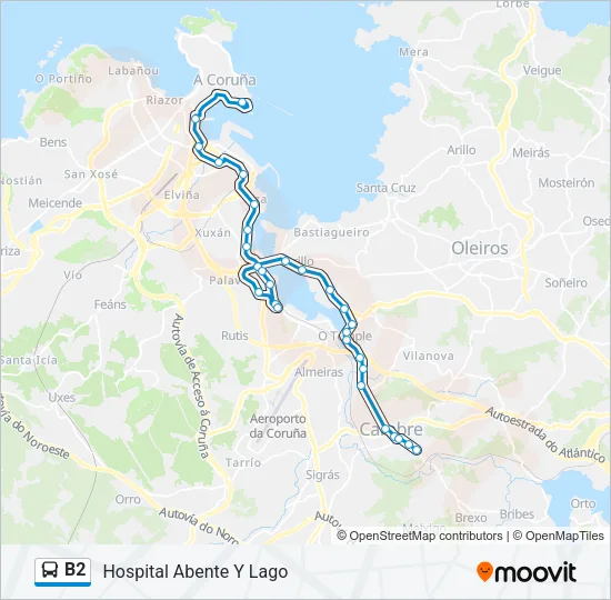 B2 Bus Line Map