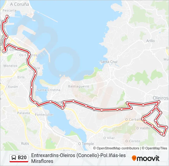 B20 Bus Line Map