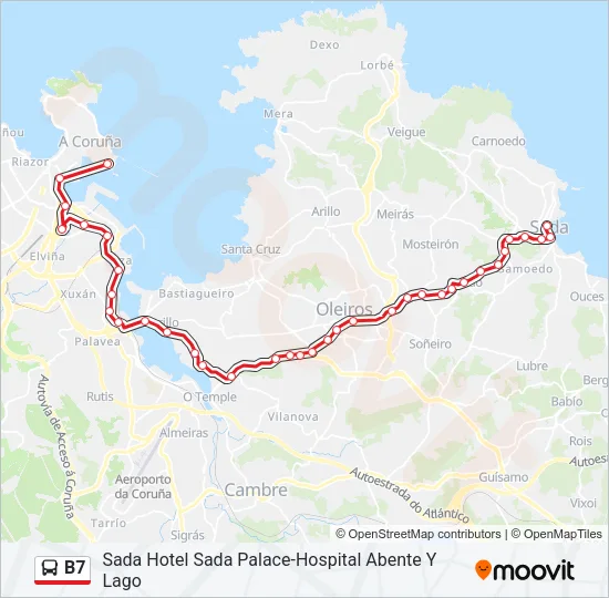 B7 Bus Line Map