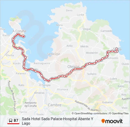 B7 Bus Line Map