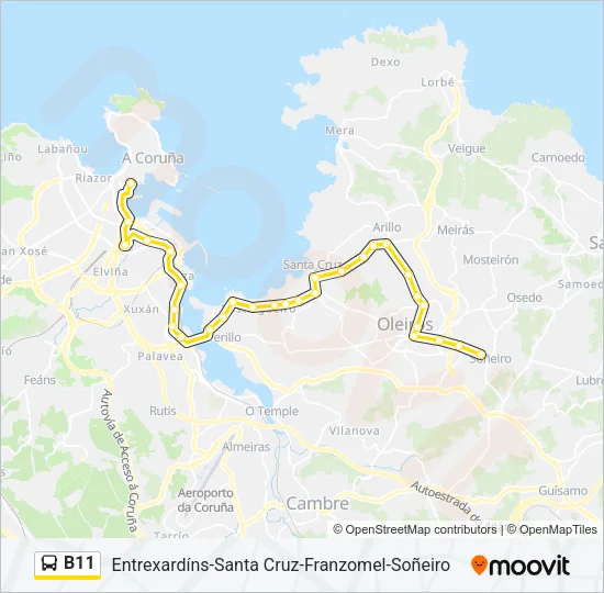 B11 Bus Line Map