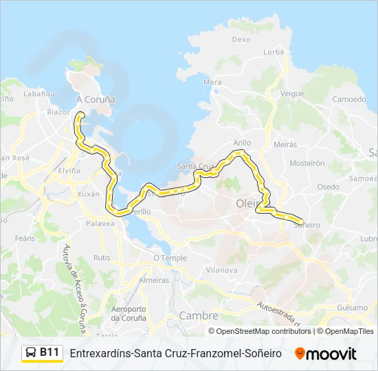 B11 Bus Line Map