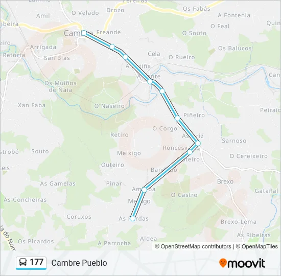 177 Bus Line Map