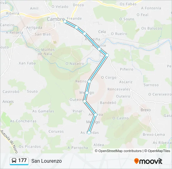 177 Bus Line Map