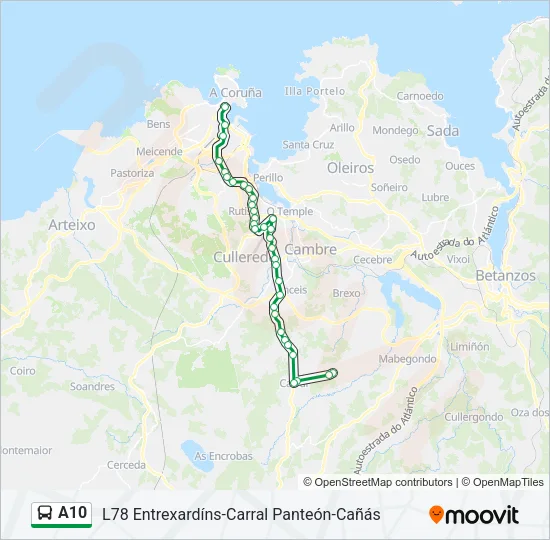 A10 Bus Line Map