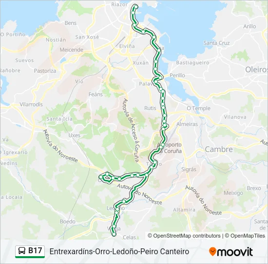 B17 Bus Line Map