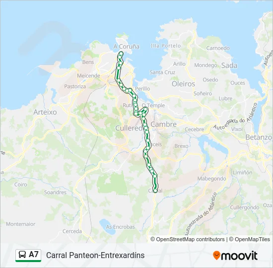 A7 Bus Line Map