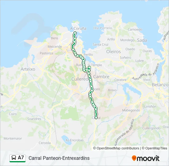 A7 Bus Line Map