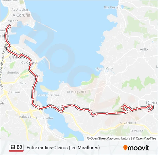 B3 Bus Line Map