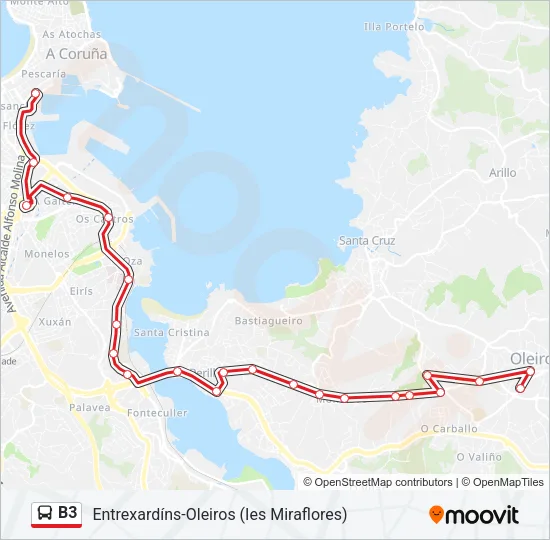 B3 Bus Line Map