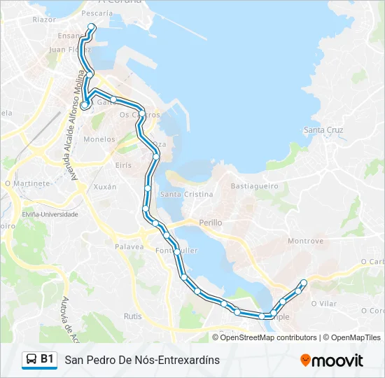 B1 Bus Line Map