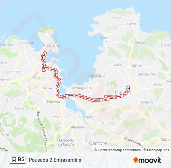B5 Bus Line Map