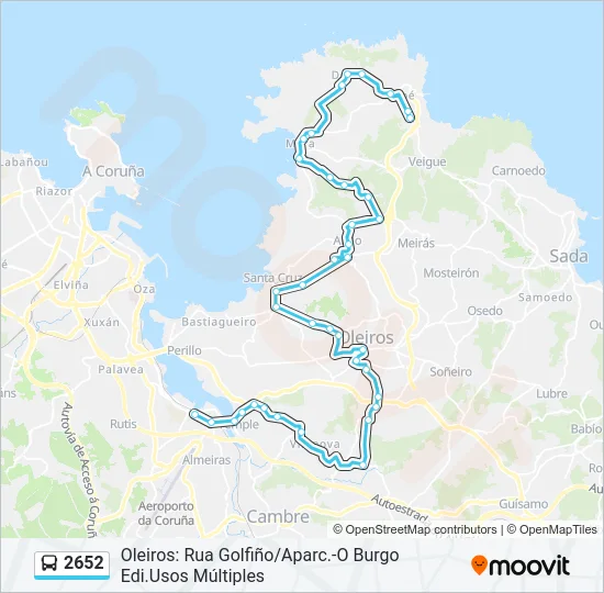 2652 Bus Line Map