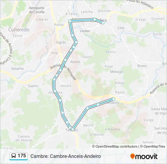 175 Bus Line Map