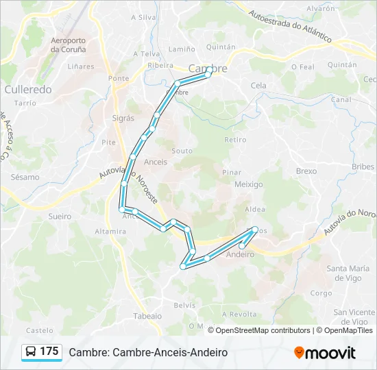 175 Bus Line Map