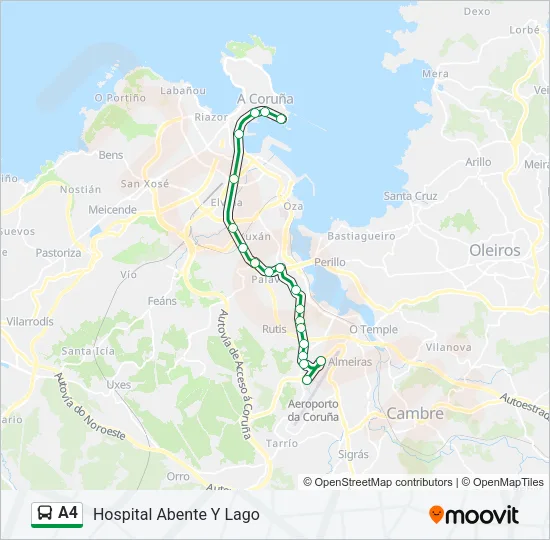 A4 Bus Line Map
