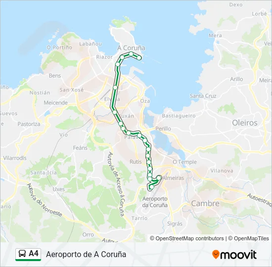 A4 Bus Line Map