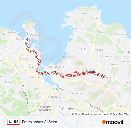 B4 Bus Line Map