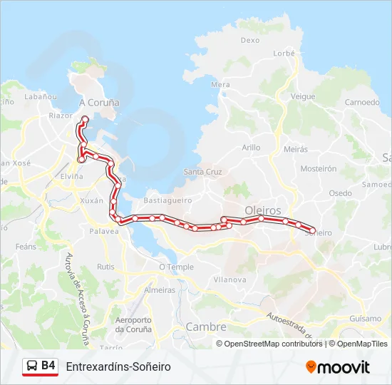 B4 Bus Line Map