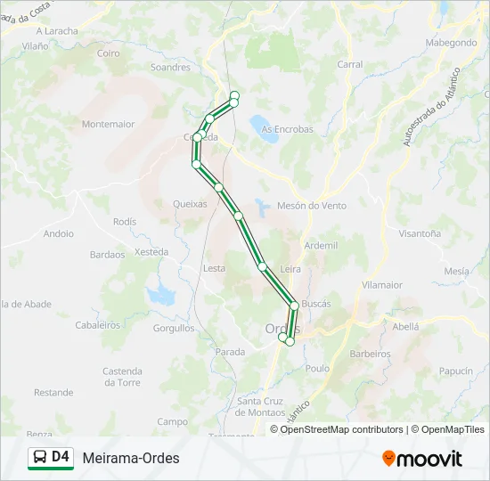 D4 Bus Line Map