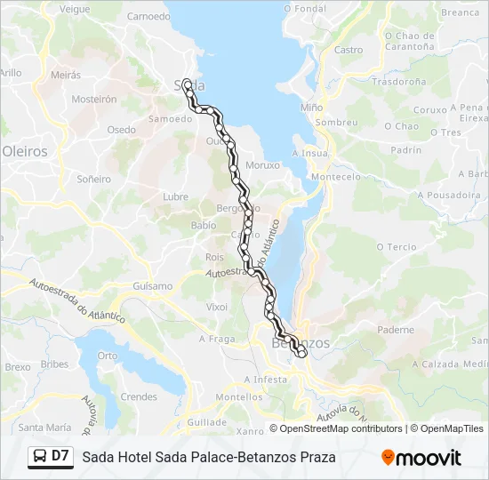 D7 Bus Line Map