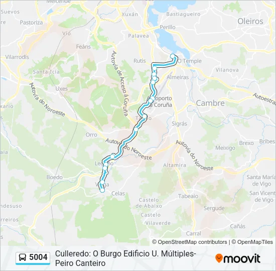 5004 Bus Line Map