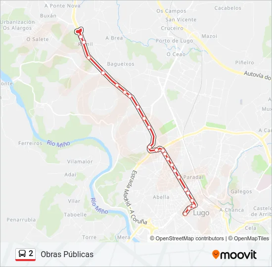 2 Bus Line Map
