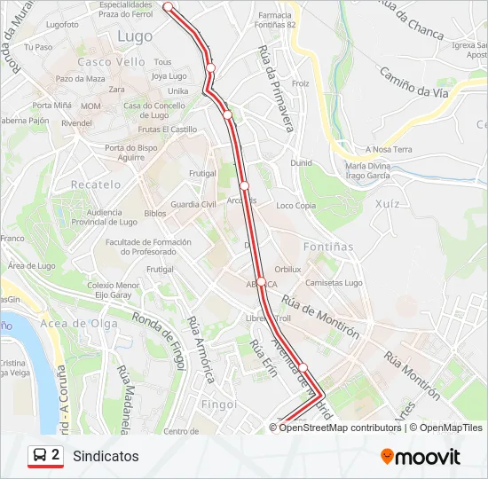 2 Bus Line Map