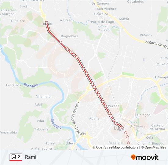 2 bus Line Map