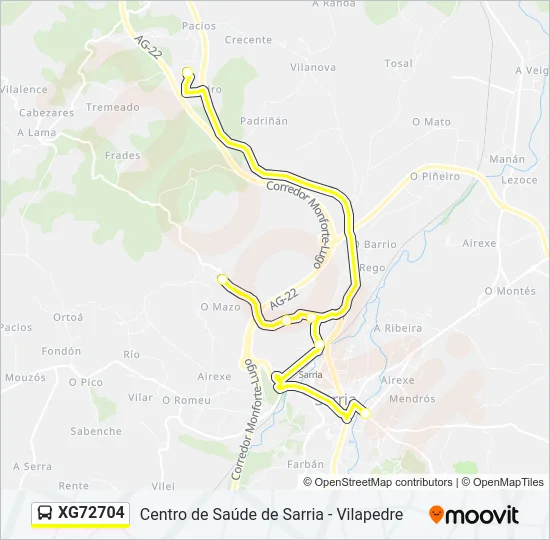 XG72704 Bus Line Map