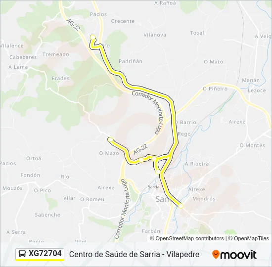 XG72704 Bus Line Map