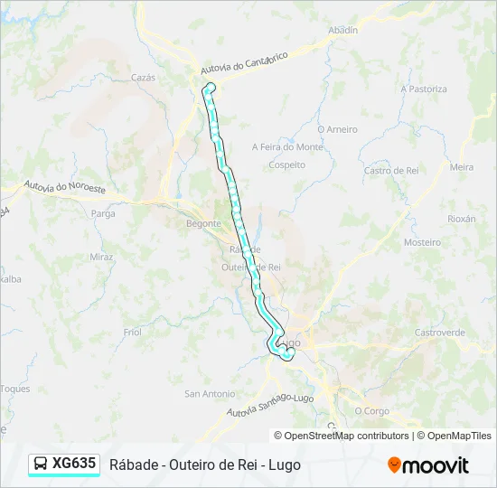XG635 Bus Line Map