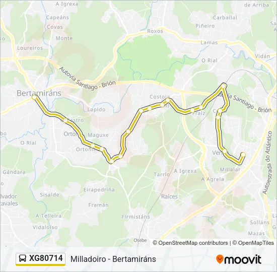 XG80714 Bus Line Map