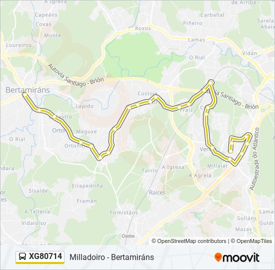 XG80714 bus Mapa de línia