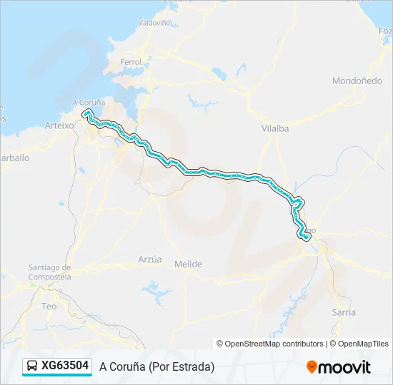 XG63504 Bus Line Map