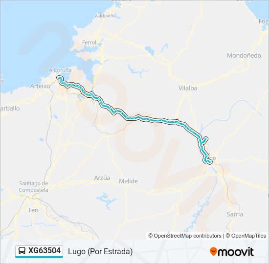 XG63504 bus Mapa de línia