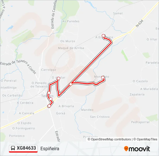 XG84633 Bus Line Map