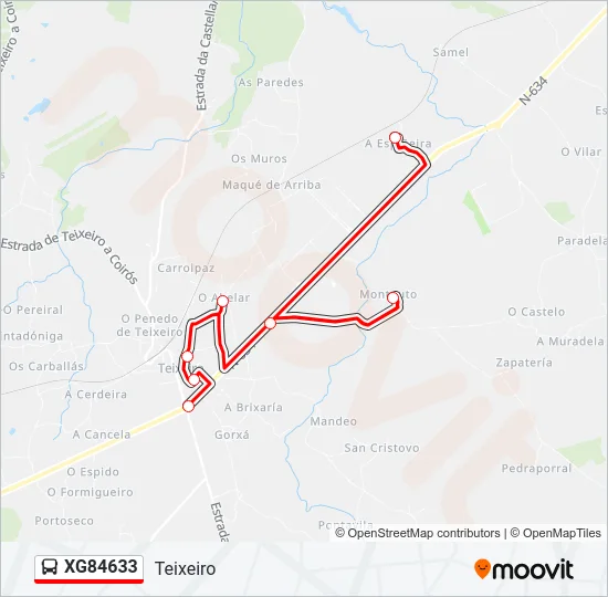 XG84633 Bus Line Map
