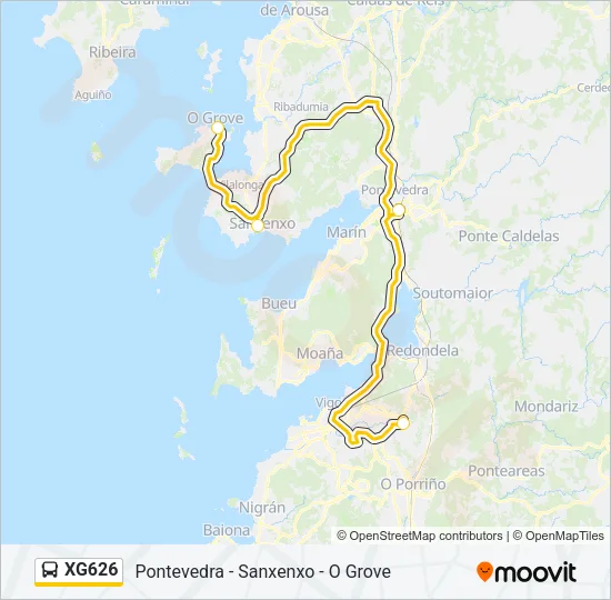 XG626 Bus Line Map