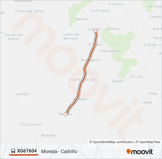 XG67604 Bus Line Map